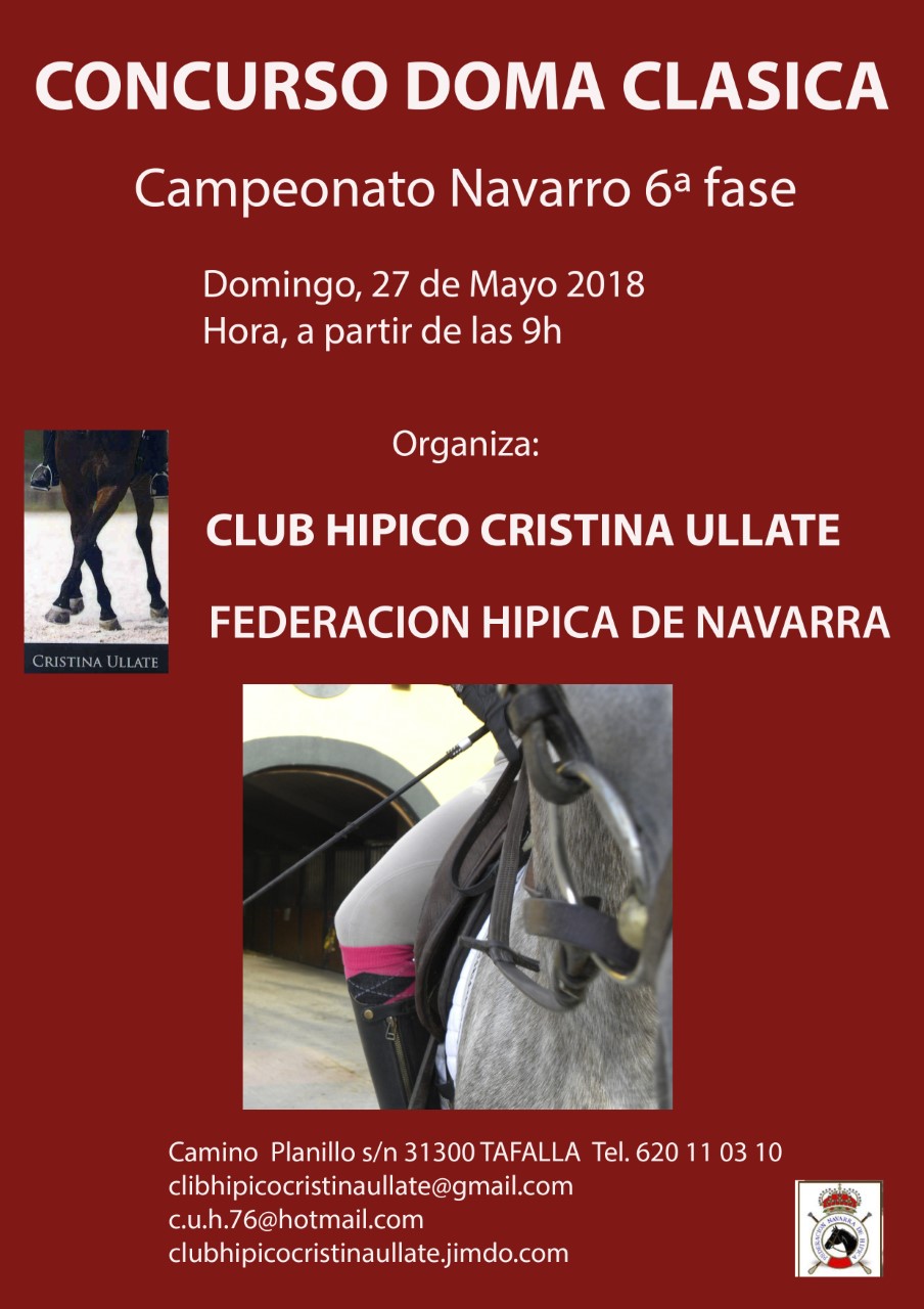 6&ordf; Fase Campeonato Navarro Doma Cl&aacute;sica y Doma Adaptada 2018